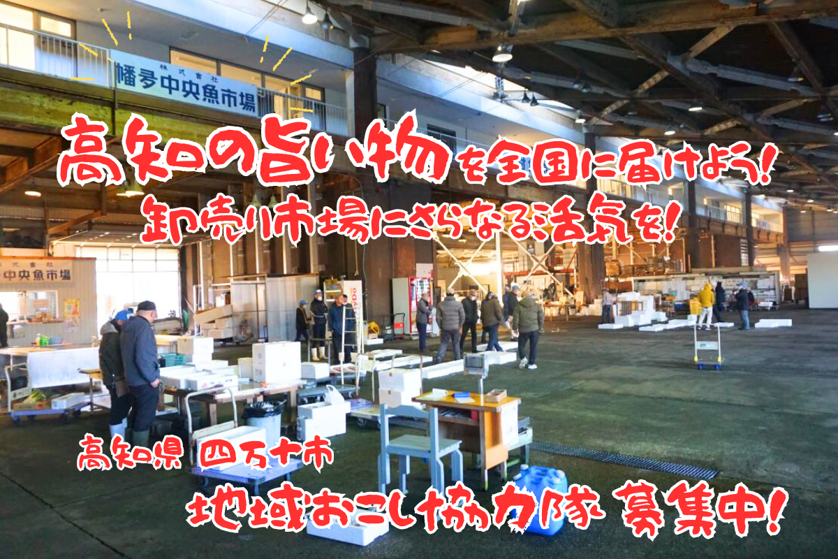 【四万十市】地域おこし協力隊「公設地方卸売市場活性化」募集中！